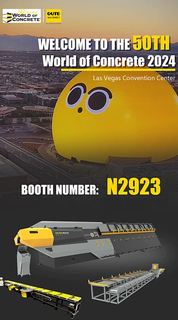 Welcome to Visit Gute machinery booth in World of Concrete of Las Vagas during 23-25th Jan. Welcome to Visit Gute machinery booth in World of Concrete of Las Vagas during 23-25th Jan.